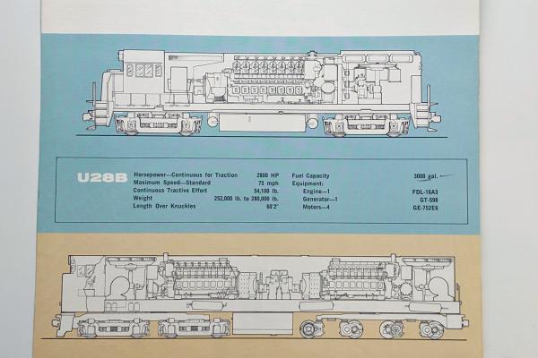 Locomotive Specifications Drawings: GE U28B and U56
