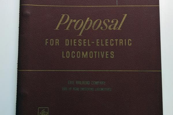 Alco proposal for Diesel Electric Locomotives: 1600 HP Road Switching Locomotives for the Erie Railroad Company