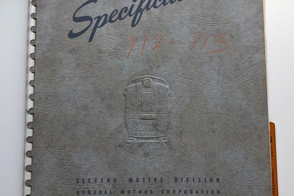 Locomotive Specifications Booklet: EMD F7B Marked 712-713 and 8014