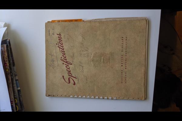 Locomotive Specifications Booklet: EMD F7A marked 706, 707 and 708 and 8002