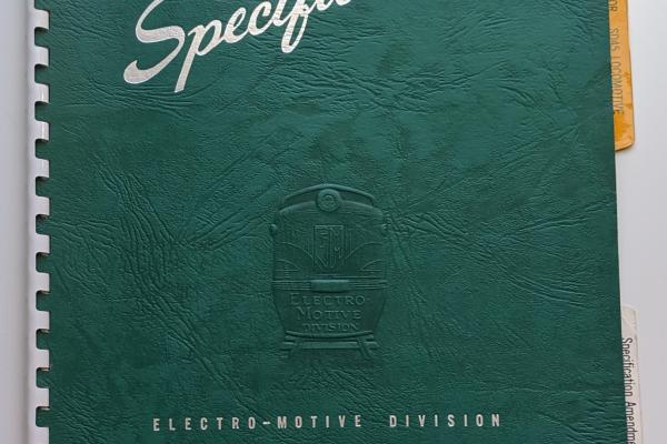 Locomotive Specifications Booklet: EMD SD45 marked EE 200E 1966 Specification 8062 June 15 1966
