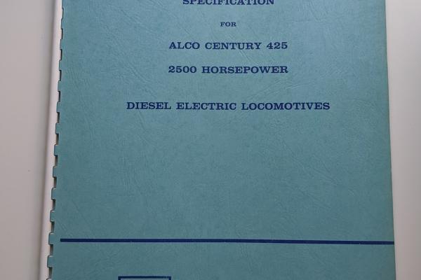 Locomotive Specifications Booklet: Alco C425 January 1964