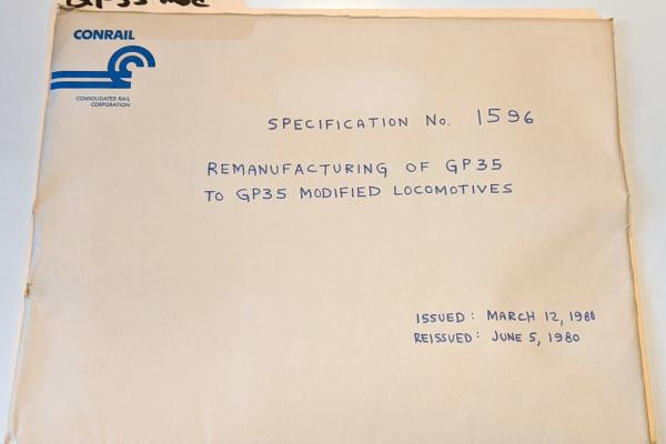 Specification No 1596 - Remanufacturing of GP35 to GP35 Modified Locomotive