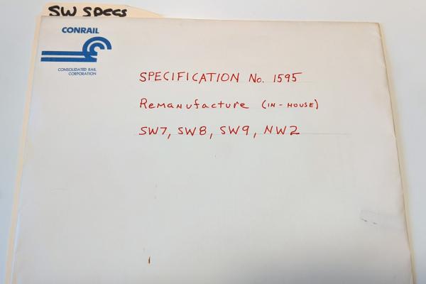 Specification No 1595 Remanufacture (In-house) SW7, SW8, SW9, NW2. Issued December 14, 1979. Revised January 18, 1980