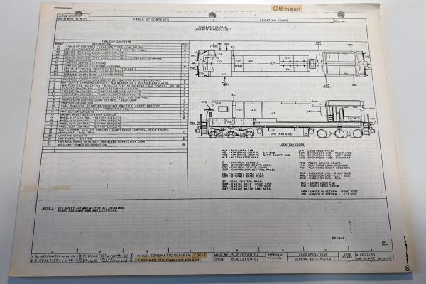 GE Schematic Diagram for C36-7 Locomotives