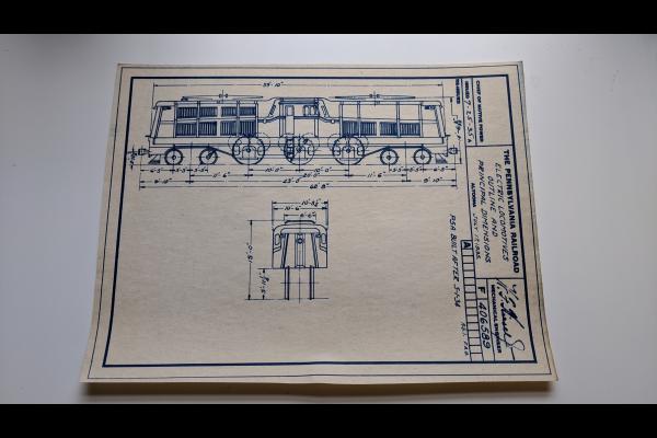 Locomotive Drawing for P5A Built after 5-1-34 Drawing Number F 406589