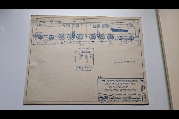 Locomotive Drawing for GG1 Locomotive F 406591