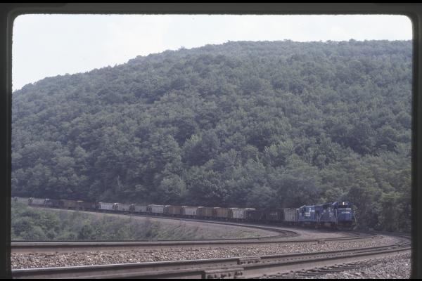 Conrail 3311 at Horseshoe Curve, Altoona PA in 8/83