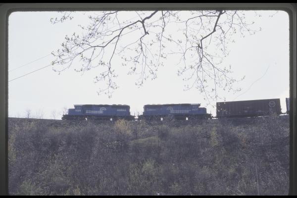Conrail 6277 at Horseshoe Curve, Altoona PA on 5/4/89