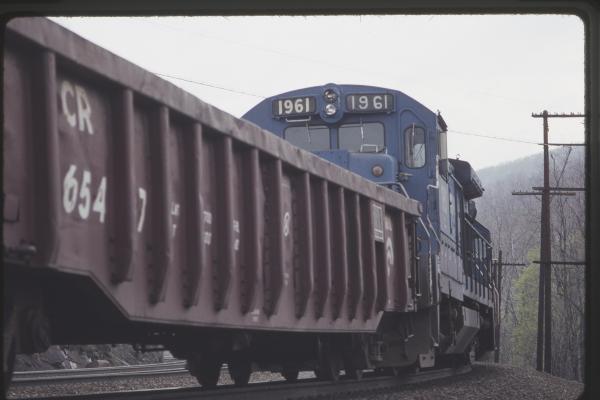 Conrail 1961 at MG Tower, Altoona PA on 5/6/89