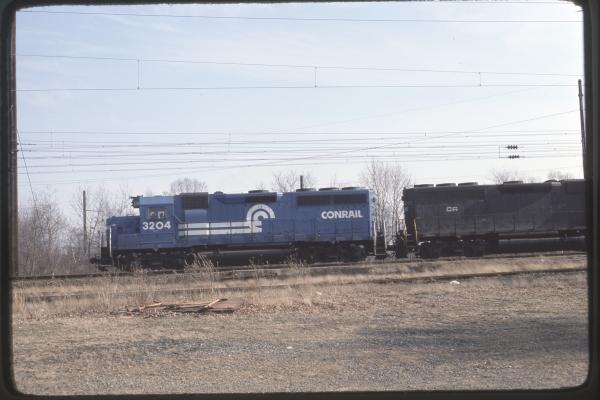 Conrail 3204 in Monmouth Junction NJ on 3/6/77