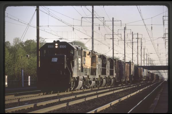 Conrail 8100 in Monmouth Junction NJ on 4/30/77