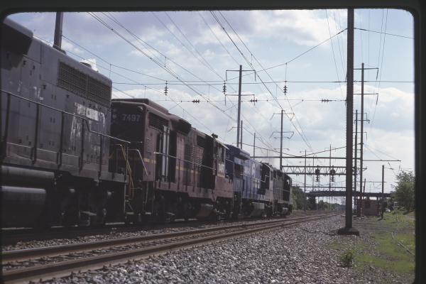 Conrail 7497 in Monmouth Junction NJ on 7/7/79