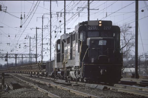Conrail 2217 in Morrisville PA on 2/16/77
