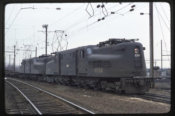 Conrail 4854 in Morrisville PA on 2/19/77