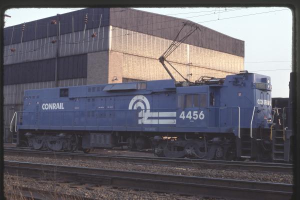 Conrail 4456 in Morrisville PA on 2/19/77