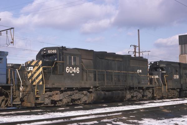Conrail 6046 in Morrisville PA on 1/18/78