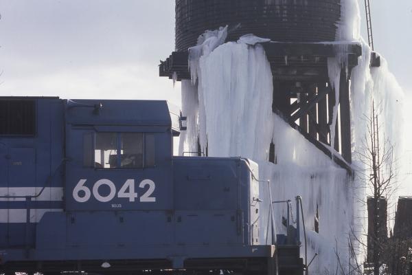 Conrail 6042 in Morrisville PA on 1/18/78