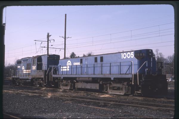 Conrail 1005 in Morrisville PA on 1/83