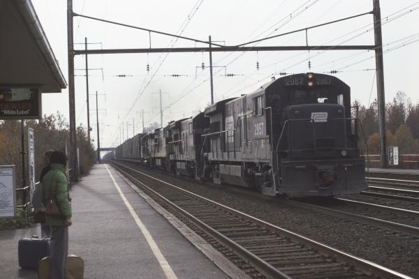 Conrail 2957 in Princeton Junction on 10/30/76