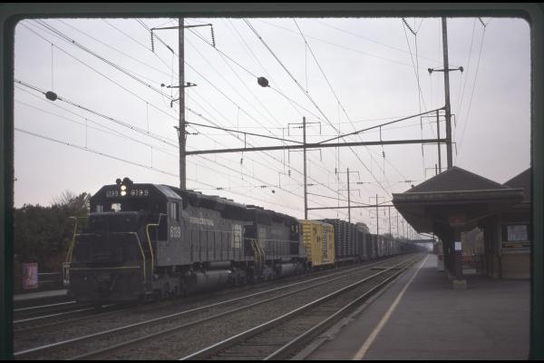 Conrail 6199 in Princeton Junction on 10/30/76