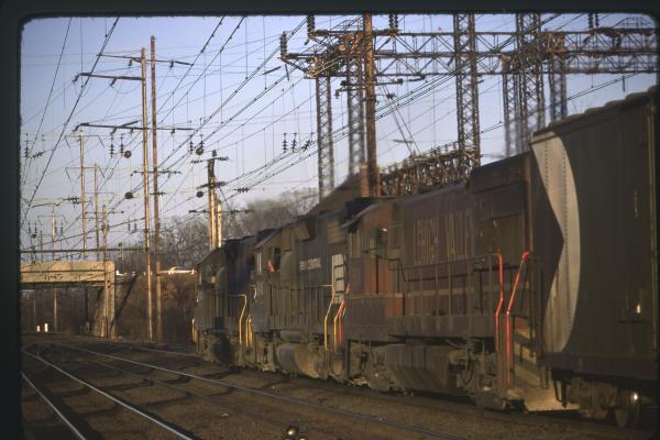 Conrail 504 in Princeton Junction on 2/13/77
