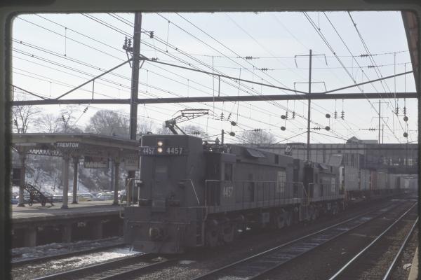 Conrail 4457 in Trenton NJ on 2/9/77