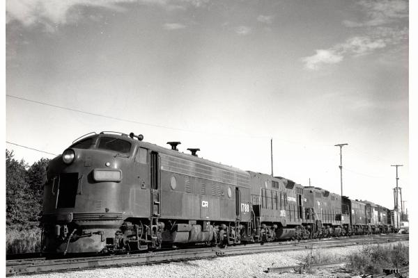 Photograph of F7 1788, GP9B 3815 and more diesels at Motor Yard in Cleveland OH. 7/24/77