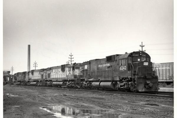 Photograph of C636 6342, C630 5309, and C630 5303 at QN Tower, Collinwood OH. 8/12/76