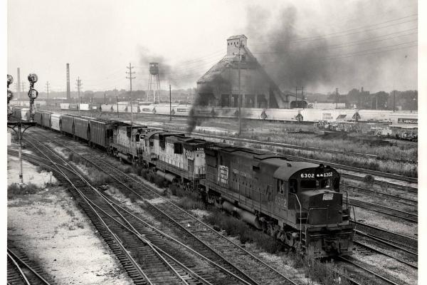 Photograph of C628 6302, C630 5301 and C630 5305 a Collinwood Yard. 7/31/76