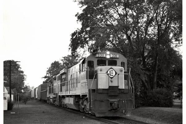 Photograph of U33C 3311 on the Warwick Branch to Akron at Orrville Ohio. 9/5/76