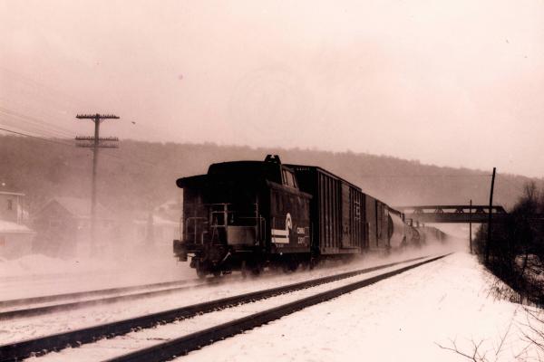 Photograph of N-5C caboose 23091 at Lilly PA. 1/78