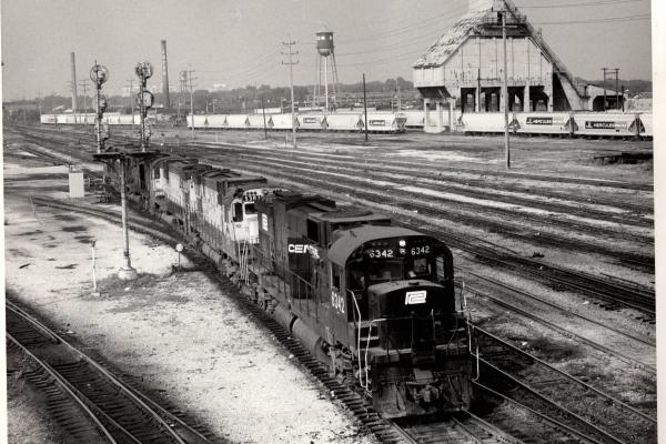 Photograph of C636 6342 at Collinwood Yard. 8/28/76