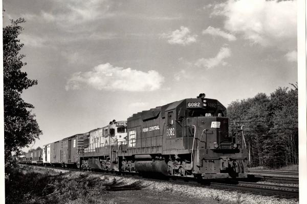 Photograph of SD40 6082 and U30C 6304 at Lilly PA. 6/28/76