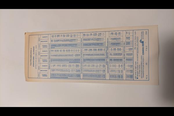 Conrail and SEPTA Schedule - Glenside and Philadelphia - 1976-10-31