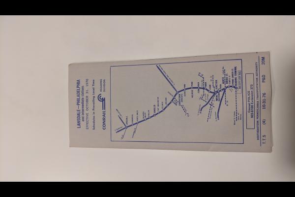 Conrail and SEPTA Schedule - Lansdale and Philadelphia - 1976-10-31