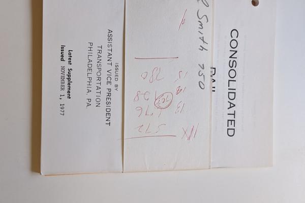 Conrail Freight Schedules, 1977-11-01