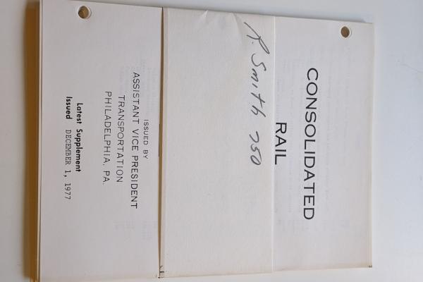 Conrail Freight Schedules, 1977-12-01