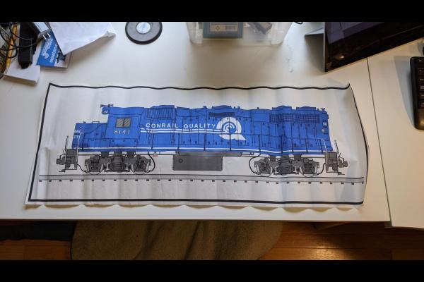 Print of GP38-2 #8141 in Conrail Quality paint scheme