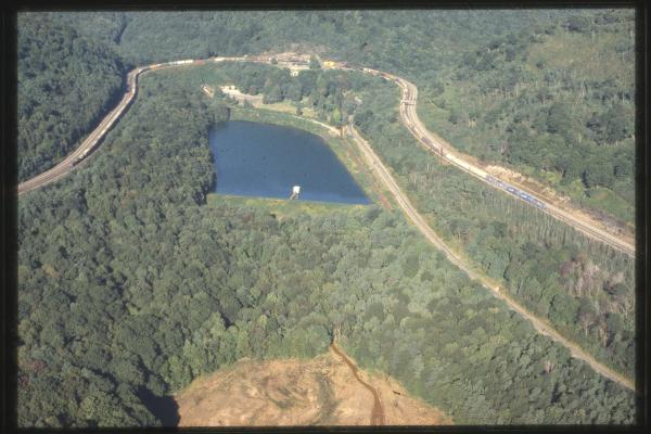 Horseshoe Curve, aerial view
