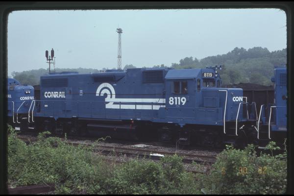 GP38-2 8119 in Rutherford, PA
