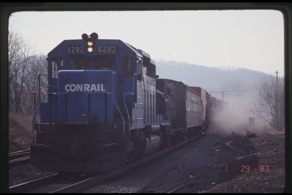 SD40 6282 on Speno Rail Train in Rutherford, PA