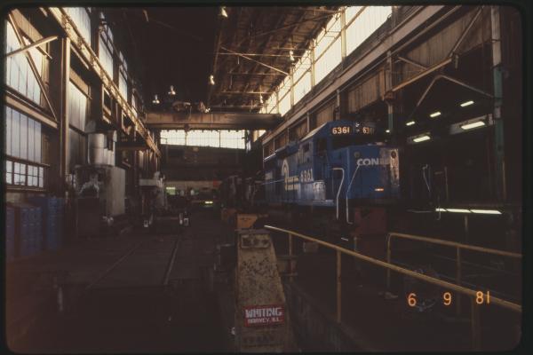 SD40-2 6361 in Enola Diesel Shop in Enola, PA