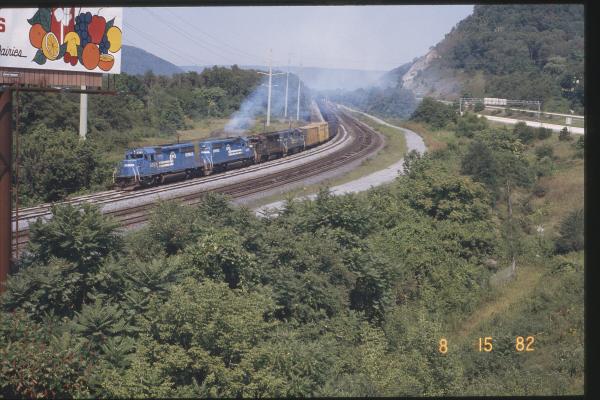SD40-2s 6362 and 6475 and GP35 2256 in Rockville, PA