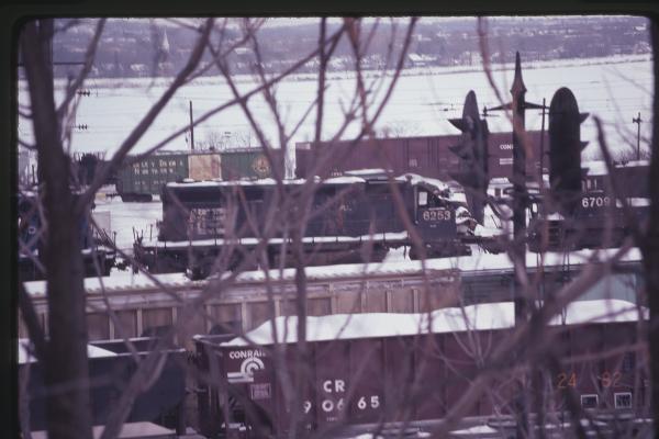 Wrecked SD40 6253 in Enola, PA