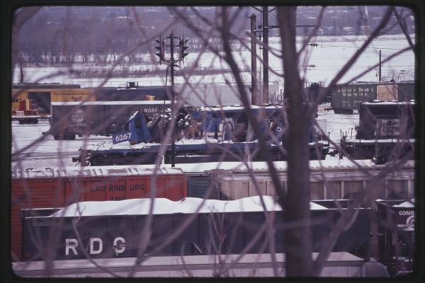 Wrecked SD40 6267 in Enola, PA