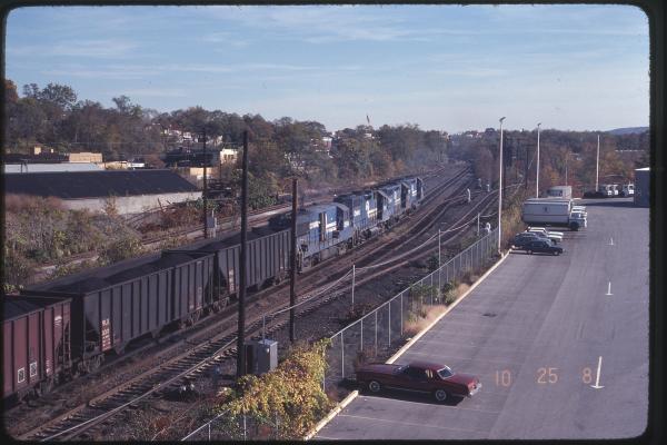 GP35 2312, GP35 3660, GP38-2 7947, and U25B 2596 in Harrisburg, PA