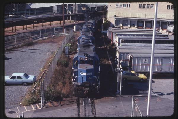 GP35 2312, GP35 3660, GP38-2 7947, and U25B 2596 in Harrisburg, PA