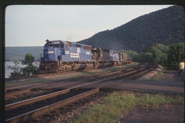 SD45 6099 and SD40s 6341 and 6292 in Duncannon, PA
