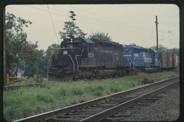 SD40 6258 and SD40-2 6523 in Columbia, PA